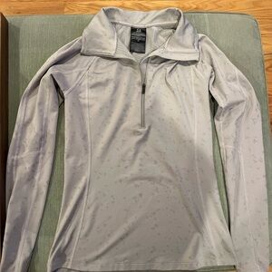 Under Armour Womens Light Gray Quarter-Zip Pullover size small